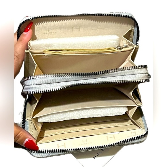 Halston Heritage Silver Quilted Women's Wallet - Picture 2 of 15